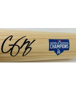 COREY SEAGER Autographed Dodgers 2020 World Series Champs Logo Bat FANATICS - £389.52 GBP