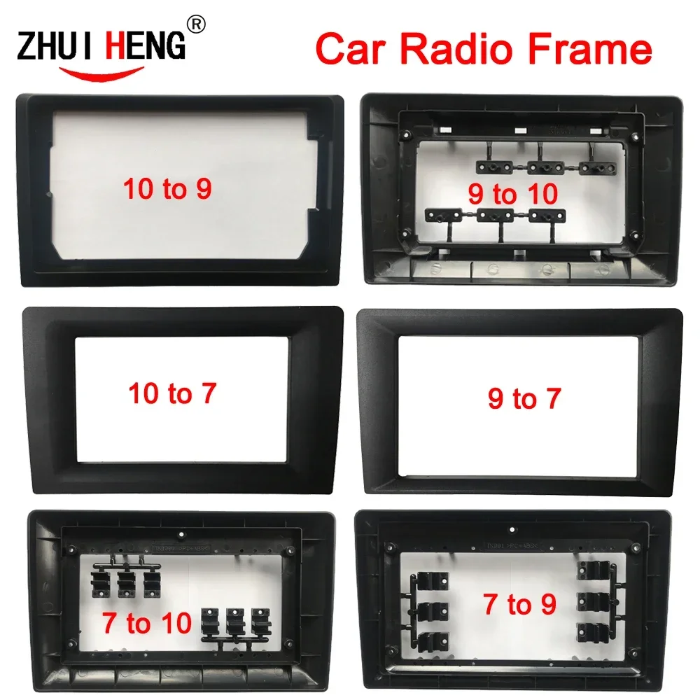 9 inch to 10 inch 9 inch 10 inch to 7 inch switch frame 1 din 2 din car radio - £11.55 GBP+