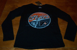 WOMEN&#39;S TEEN PHILADELPHIA FLYERS NHL HOCKEY Long Sleeve T-shirt SMALL NE... - $362.19 MXN