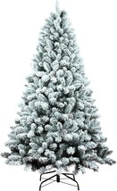 4ft Artificial Christmas Tree Unlit Design Snow Flocked Christmas Tree H... - £89.32 GBP