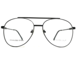 Limited Editions Eyeglasses Frames MUSTANG 2 BLACK Aviators Wire Rim 56-... - $55.97