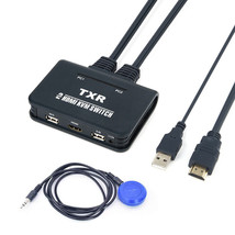 Hdmi Kvm Switch Button Switcher Usb Port With Cable For Monitor Keyboard... - £40.88 GBP