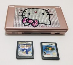 Nintendo DS Lite Metallic Rose Pink Handheld System Works +(2) Games Mar... - $76.00