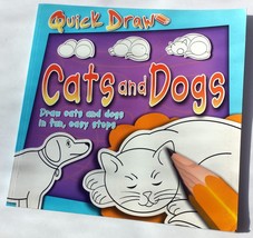 Lot of 2 Books Quick Draw Cats and Dogs How To Draw 101 Pets Paperback Good - $24.74