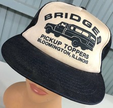 Bridges Pickup Truck Toppers Bloomington Illinois VTG Snapback Cap - $21.85