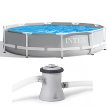 Intex 10ft X 30in Prism Frame Pool Set with Filter Pump - £188.64 GBP