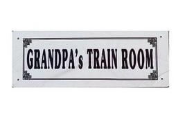 Grandpa&#39;s Train Room Metal Sign, Great Gift for Grandpa, Gifts for Men, Dad, Ret - £15.72 GBP