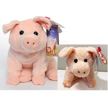 Ty Wilbur The Pig From Charlottes Web Ty Beanie Baby & Buddy Collectible 2 pcs - $95.00