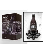 Fallout 4 Nuka-Cola Dark Glass Rocket Bottle + 10 Bottle Caps Replica Fi... - £78.21 GBP