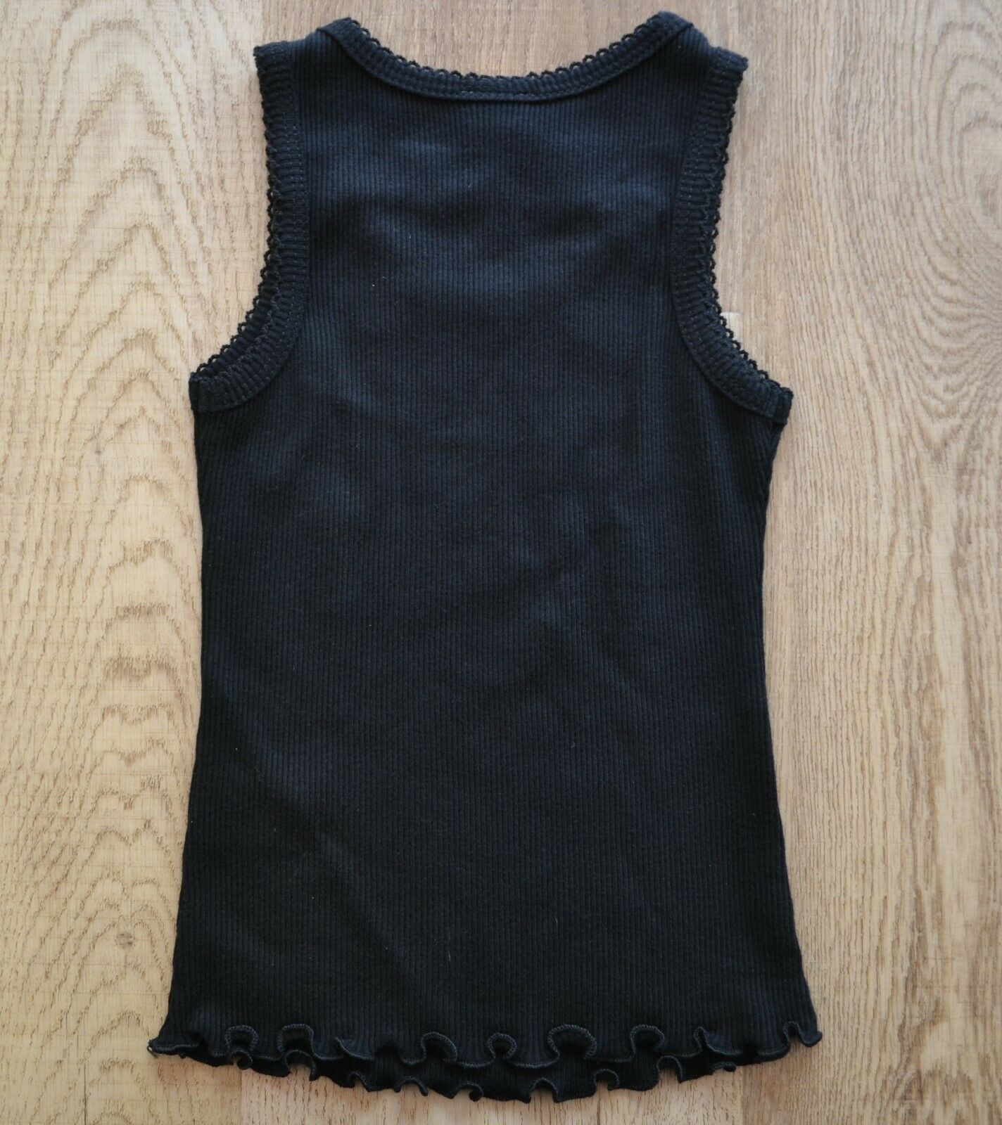 3 Pearls - Birthday Princess Black Cotton Crystal Ruffled Tank Shirt Size 4 Item image 2