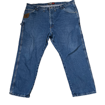 Wrangler Riggs Workwear Mens Utility Jeans Size 46X30 Blue Denim 100% Cotton - £23.73 GBP