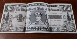 One Hundred Arkansas Bucks Vintage Douglas MacArthur Army General Magnif... - $17.74