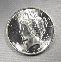 1923 Silver Peace Dollar UNC Coin AN393 - $53.46