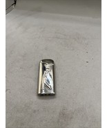 VIntage BUTANE LIGHTER Art Deco Raised Golfer, white metal - $21.69 CAD