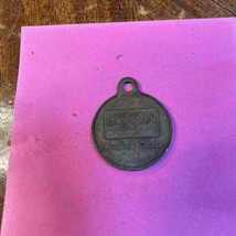 Vintage Exxon Travel Club 1&quot; Brass Coin Token, Oil &amp; Gas Collectible - $5.78