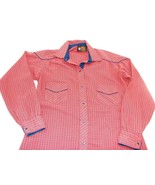 Kenny Rogers by Karman Western Collection Pearl Snap Shirt 9/10 Red Blac... - £22.57 GBP