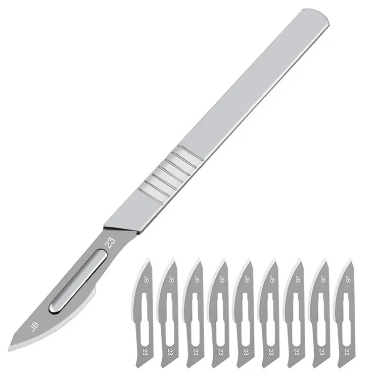 10pcs 11# 23#  Steel Surgical Scalpel Blades + 1pc Handle Scalpel DIY Cutting To - £134.23 GBP