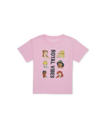 Disney Girls Princess Royal Vibes Graphic T-shirt, Pink Size XL (14/16) - £13.27 GBP