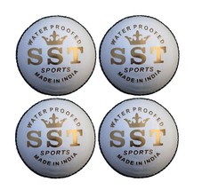 White Leather Cricket Ball,Pack of 4,50 Durability and Water Resistance - €37,80 EUR