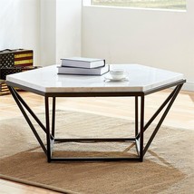 Steve Silver Corvus White Marble Top Cocktail Table - £403.80 GBP