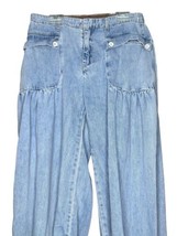 Bibi Denim Jogger Jeans Y2K Women&#39;s Medium Light Wash Pockets Zipper Fly - £23.58 GBP