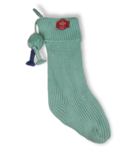 Holiday Time Mint Lurex Knit 21 in Christmas Stocking with Tassels New - £6.71 GBP