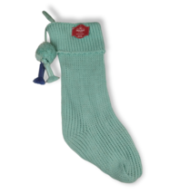 Holiday Time Mint Lurex Knit 21 in Christmas Stocking with Tassels New - £6.81 GBP