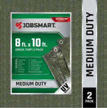 JobSmart KSG2PK0810 8 ft. x 10 ft. Green Tarp, 2-Pack, Medium Duty - €33,42 EUR