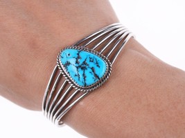 6.25&quot; M Yazzie Navajo Sterling and turquoise bracelet - £184.97 GBP