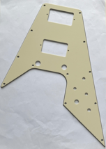Guitar Pickguard For Fit Gibson Flying V Style 3 Ply Vintage Yellow - £12.00 GBP