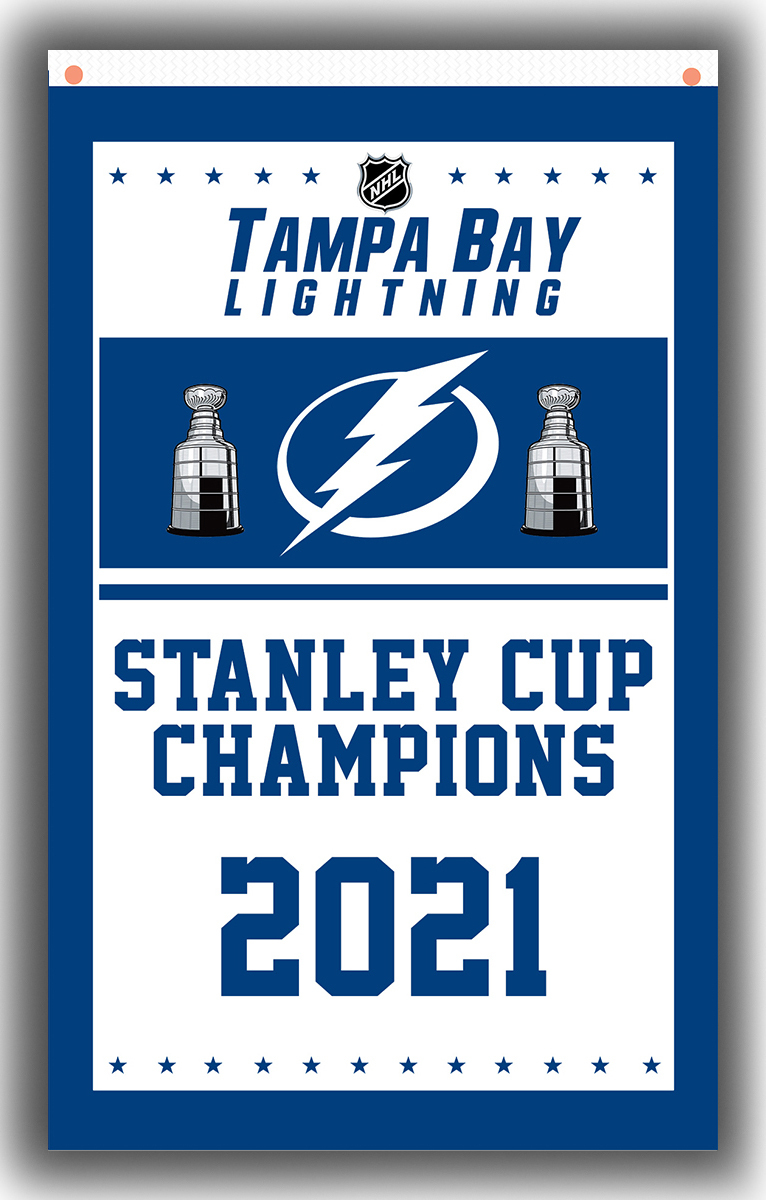 Tampa Bay Lightning Hockey Stanley Cup Champion 2021 Flag 90x150cm3x5ft banner - $14.95