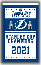 Tampa Bay Lightning Hockey Stanley Cup Champion 2021 Flag 90x150cm3x5ft ... - £11.67 GBP