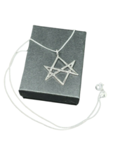 Hexagramm-Halskette Unicursal 925 Silber Aleister Crowley Thelema Magick... - £21.77 GBP