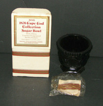Vintage Avon 1876 Cape Cod Collection SUGAR BOWL Red Sandwich Glass - £19.44 GBP
