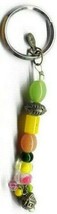 Multi Color Dangle Bead Keychain Keyring Purse Bag Coat Zipper Auto Car ... - $9.89