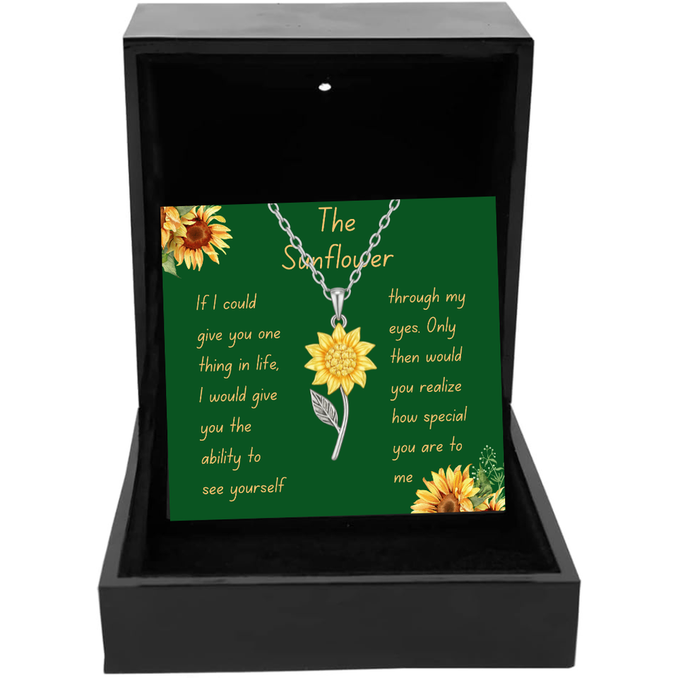Sunflower Necklace - Radiant Jewelry, ideal Gift for Mothers day - $49.99