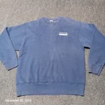 Vintage Toyota Sweatshirt Adult Large Blue Distressed Pullover Crew Neck - $18.47