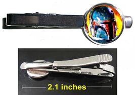 Star Wars Boba Fett Tie Clip Clasp Bar Slide Silver Metal Shiny - $14.39