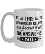 Coffee Mug for Lighthouse Keeper - 15 oz Funny Tea Cup For Office Co-Workers  - £13.54 GBP