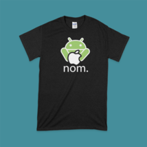 Android Eats Apple Funny T-Shirt Tee PC Geek Parody Gift NOM Smartphone - £16.63 GBP