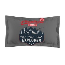 Mountains Outdoor Explorer Microfiber Pillow Sham - Forest Nature Red Border - £25.92 GBP+