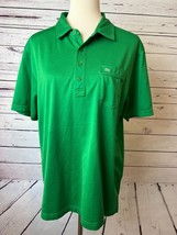 Travis Mathew Polo Golf Shirt Large Green Pima Cotton Notre Dame St Patr... - $592.03 MXN