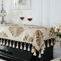 78x35inch Piano Anti-Dust Cover Dust Vintage Fabric Cloth Elegant Piano ... - £38.73 GBP