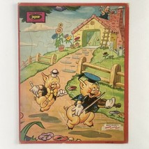 Jaymar Inlaid Puzzle Walt Disneys Three Little Pigs 2780-1-29 Vintage - £11.95 GBP