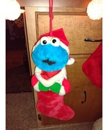 Vintage 2001 Sesame Street 3-D Cookie Monster Christmas Stockings Jim He... - $265.45 MXN