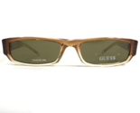 Guess Sunglasses GU 6108P LBRN-1 Clear Brown Rectangular Frames w Green ... - $55.74