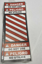 Danger Do Not Use Stickers Sign Peligro No Utilice (Lot Of 50) 11 x 4” - £23.47 GBP