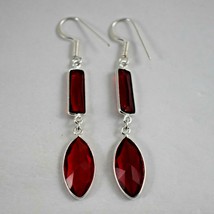 Sterling Silver Red Onyx Gemstone Handmade Bezel Fantastic Lovely Earring Gift - £26.36 GBP