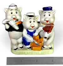 Vintage Walt Disney&#39;s - * 3 LITTLE PIGS Bisque Toothbrush Holder (Circa 1930&#39;s) - £18.13 GBP