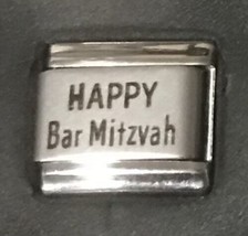 Happy Bar Mitzvah Laser Wholesale Italian Charm 9MM K37 - £8.96 GBP